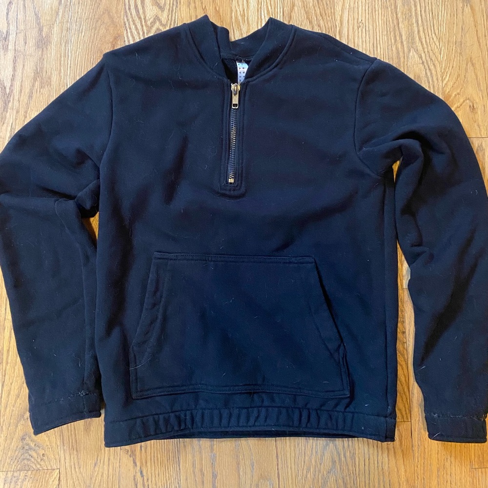 American Apparel Discontinued Black Half Zip Pullover